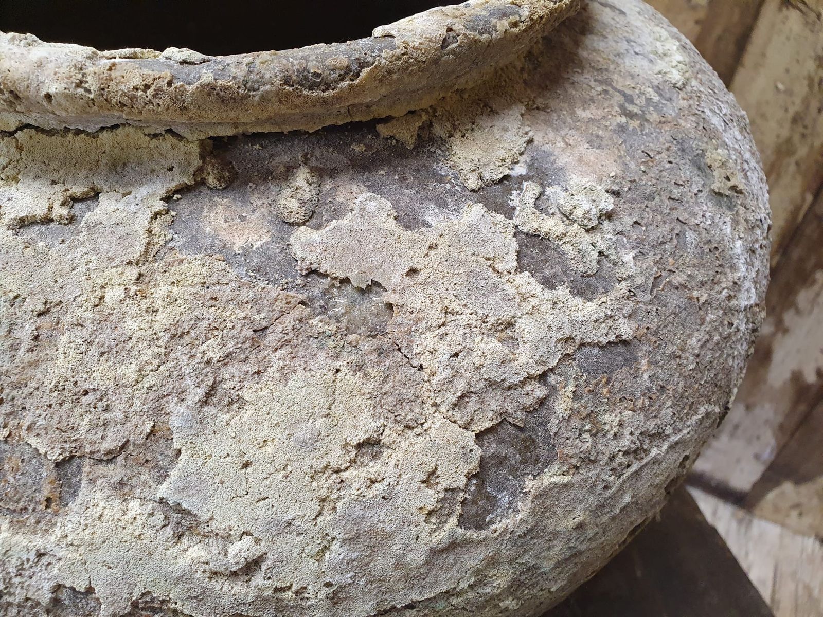 Antique Italian Mineral Glaze Pot photo for sale