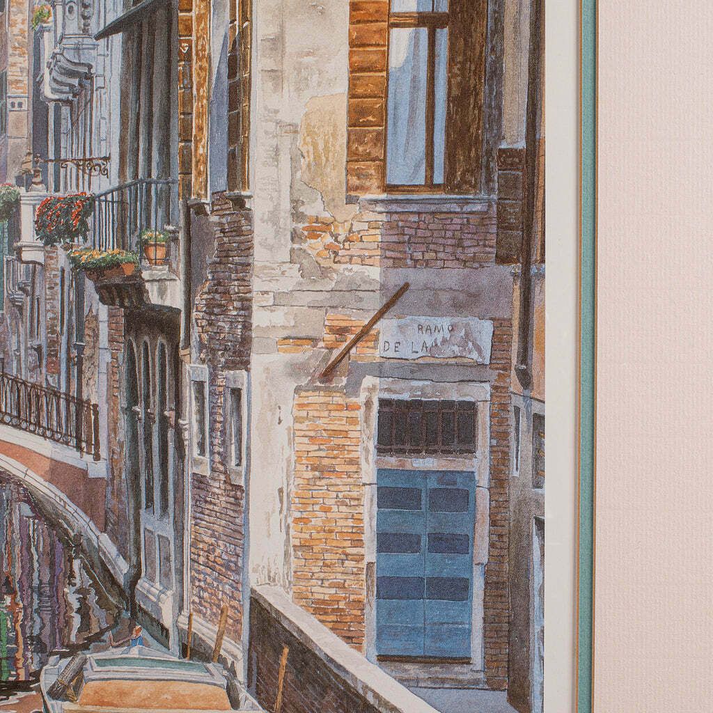 Contemporary Venetian Print, English, Framed, Limited Edition, Signed, Venice photo vinterior