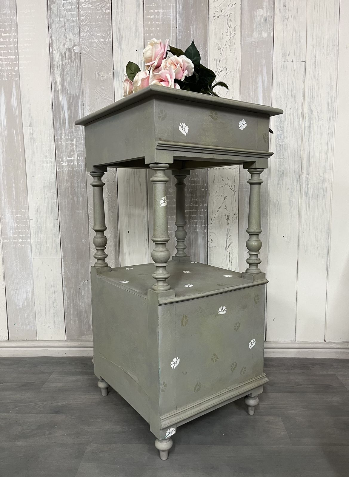 Hand Painted French Pot Cupboard With Fox Detail photo vinterior