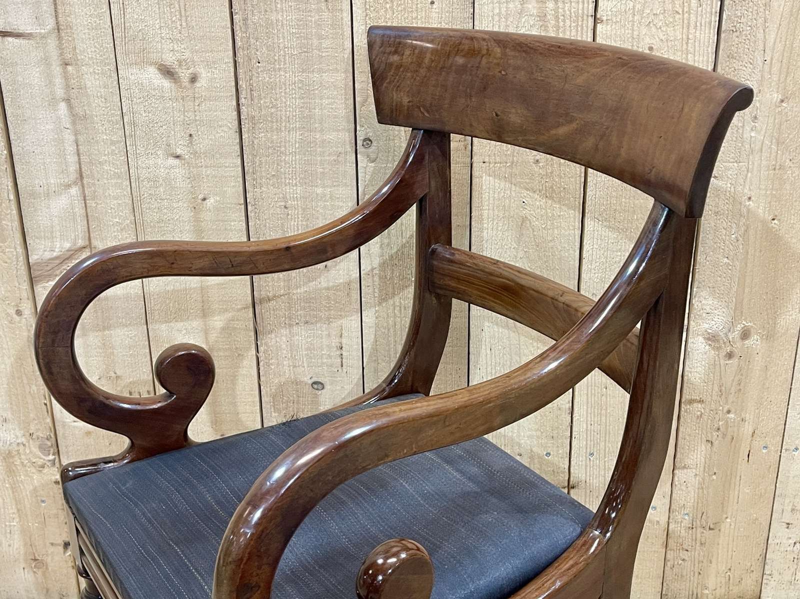 photo for sale 19th Century English Mahogany Armchair