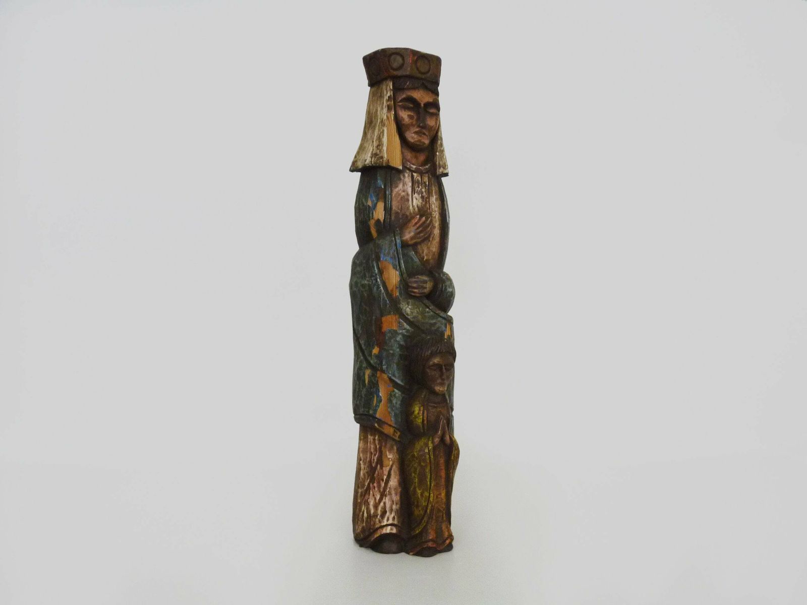 Magnificent And Large Virgin And Child, Our Lady Of Ortigas Murcia In Polychrome Wood. 50s 60s photo buy