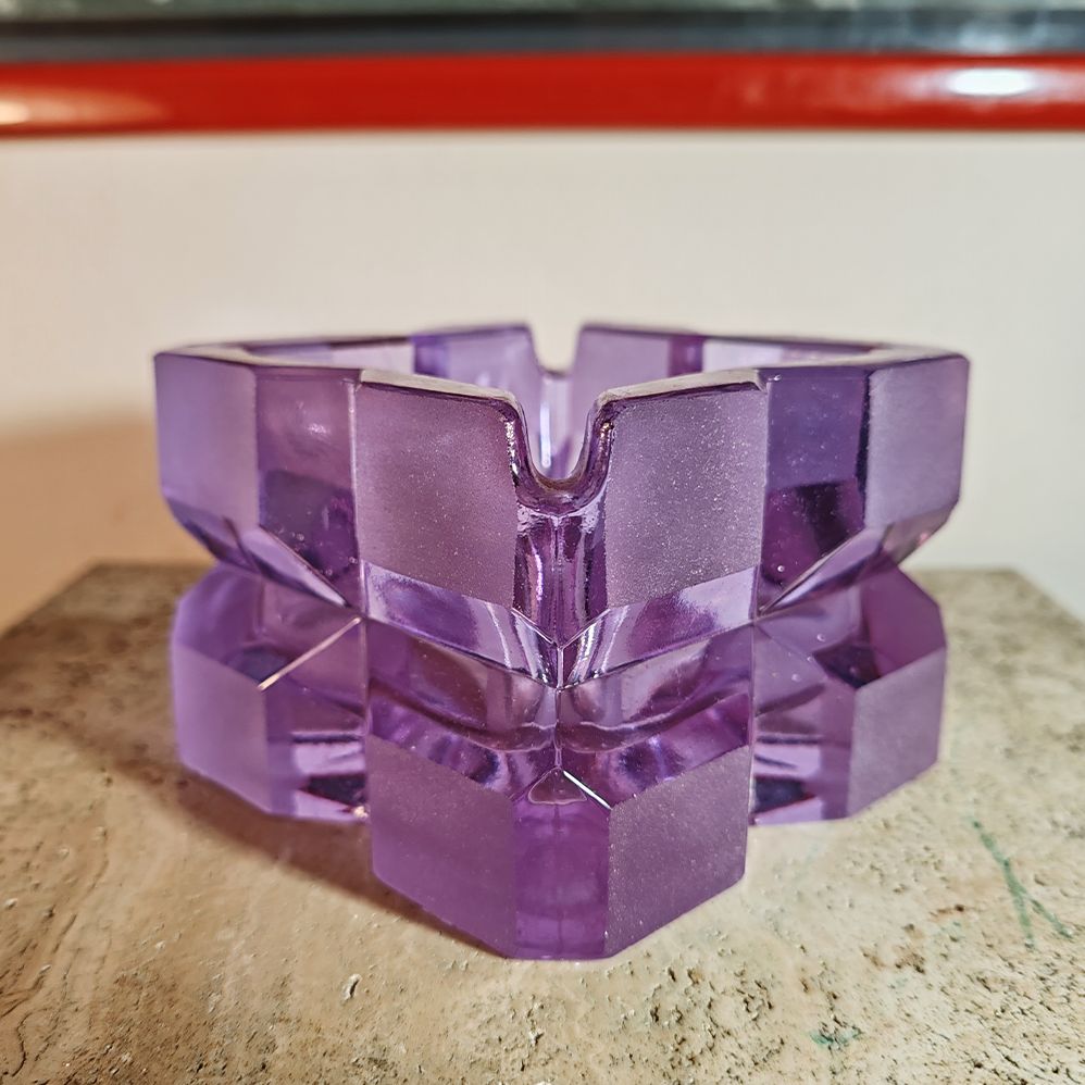 1970s Purple Smoking Set By Antonio Imperatore In Murano Glass . Made In Italy photo Home Decor