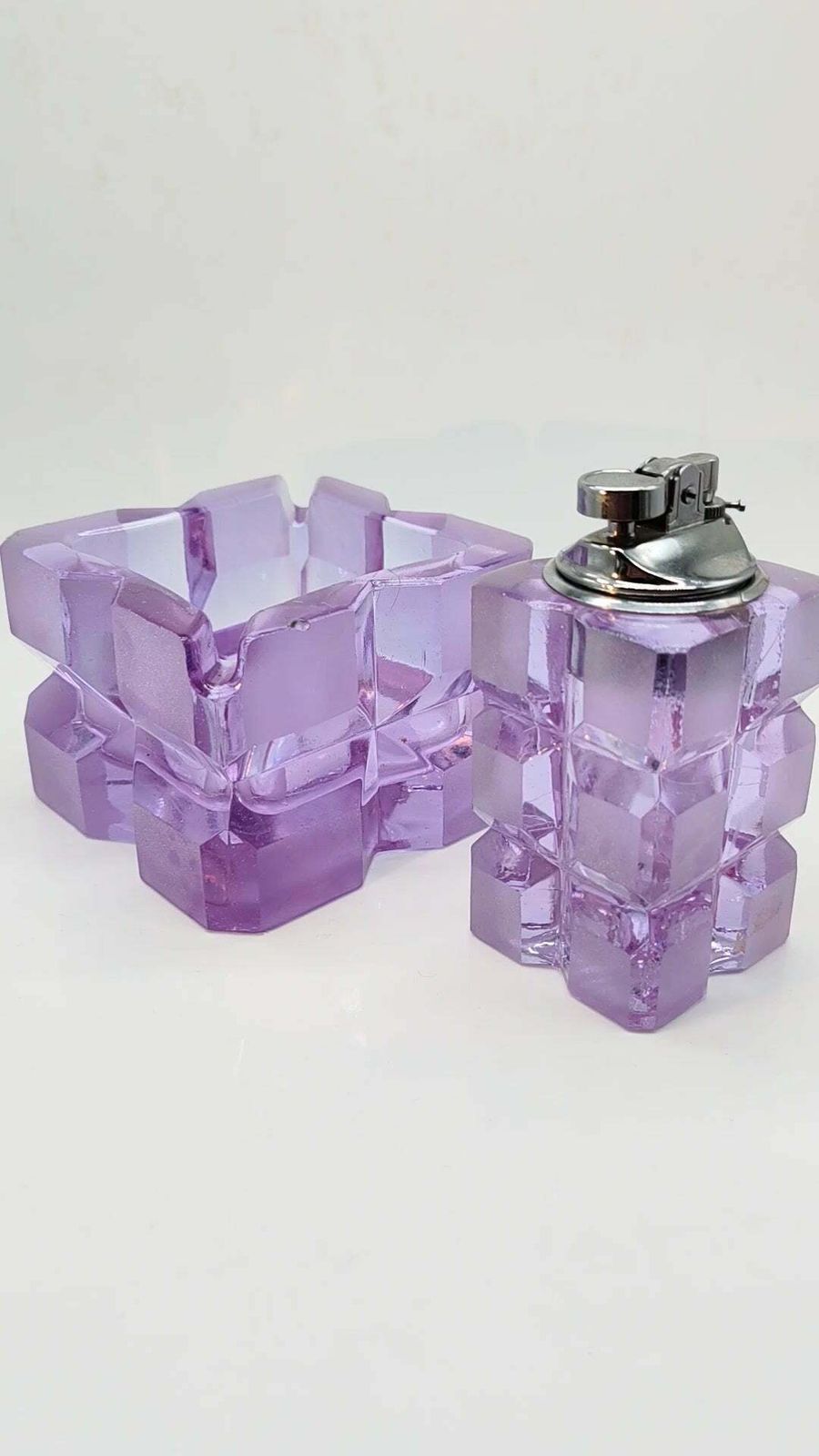 photo for sale 1970s Purple Smoking Set By Antonio Imperatore In Murano Glass . Made In Italy