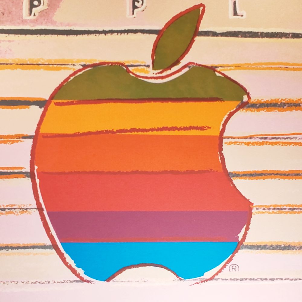 1980s Andy Warhol "Apple   Macintosh" Limited Edition Lithograph By Cmoa. photo vinterior