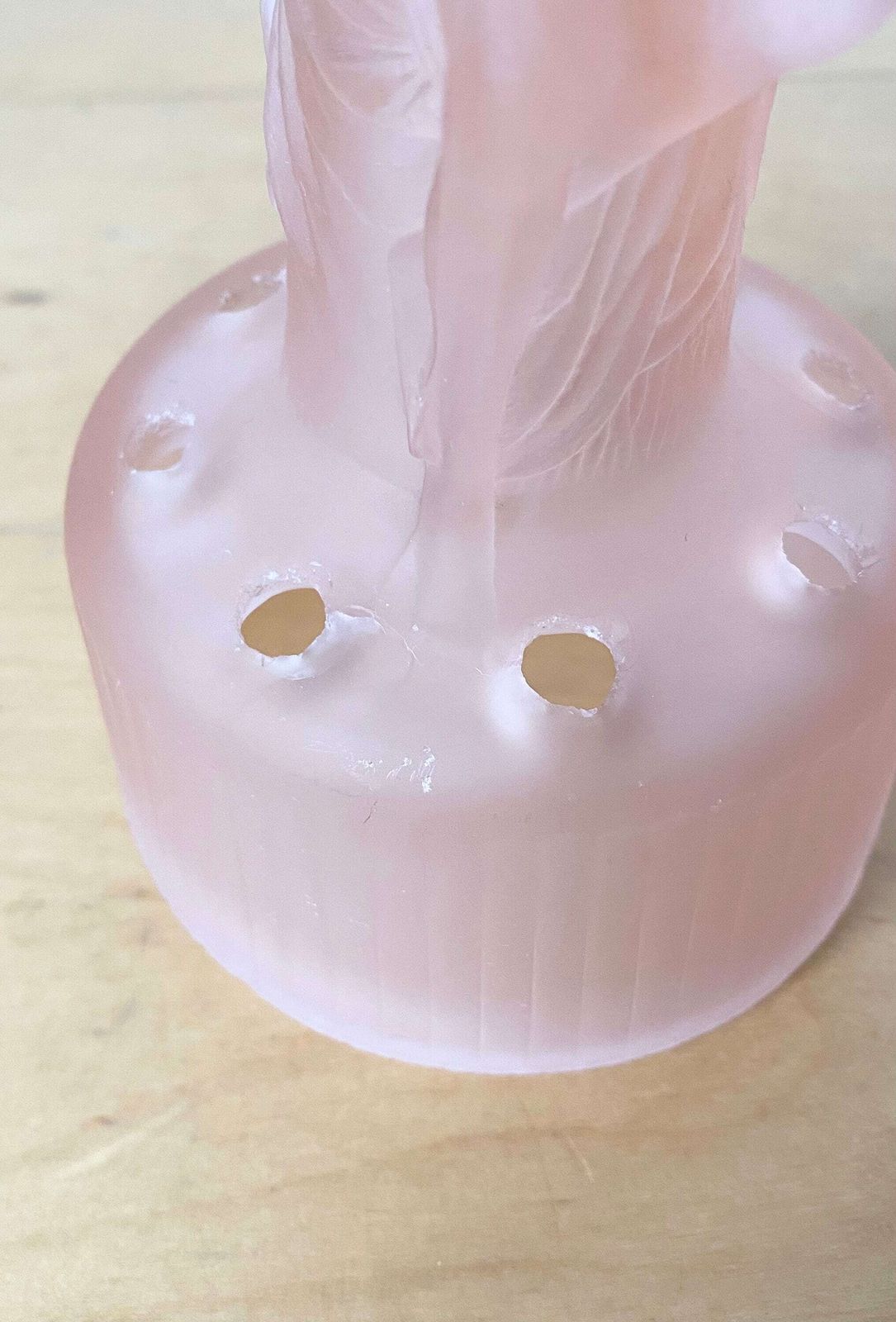 Sowerby Art Deco Pink Glass Seated Nude Lady Figurine ,Glass Frog photo buy