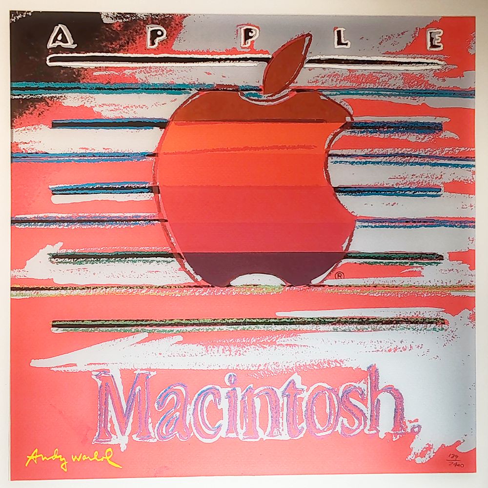 1980s Andy Warhol "Apple   Macintosh" Limited Edition Lithograph By Cmoa.