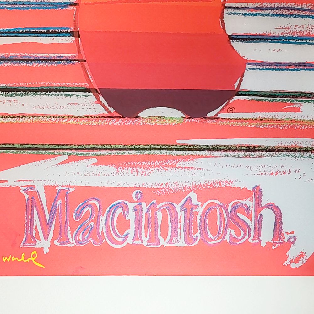 1980s Andy Warhol "Apple   Macintosh" Limited Edition Lithograph By Cmoa. photo 390.0