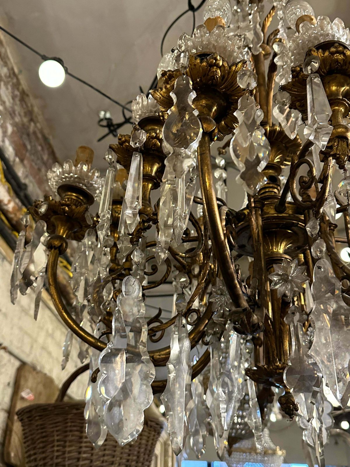 Rare, 19thc Bronze And Crystal, French Chandelier photo vinterior
