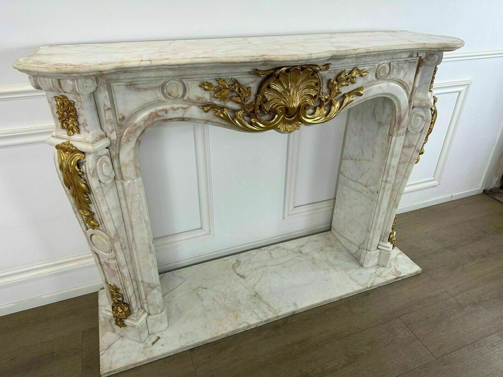 Rococo, Antique French Marble Fireplace photo furniture