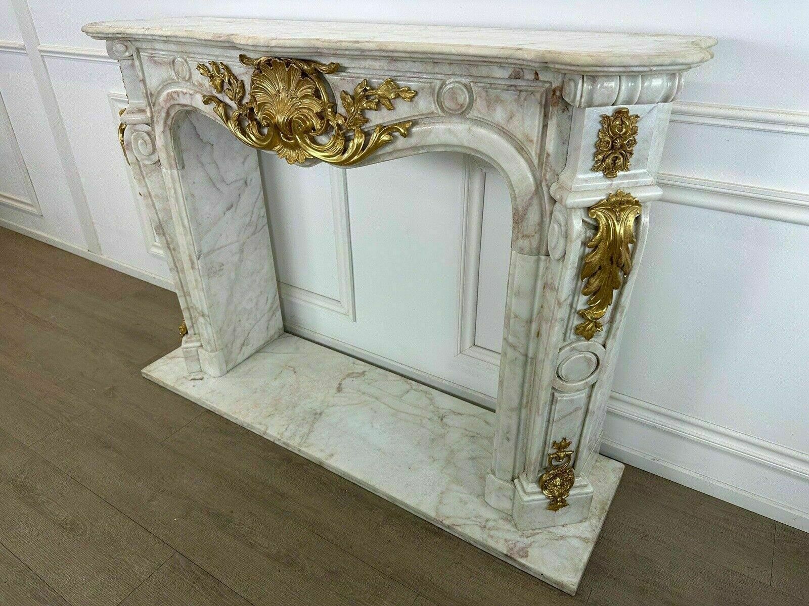 Rococo, Antique French Marble Fireplace photo Home Fixtures