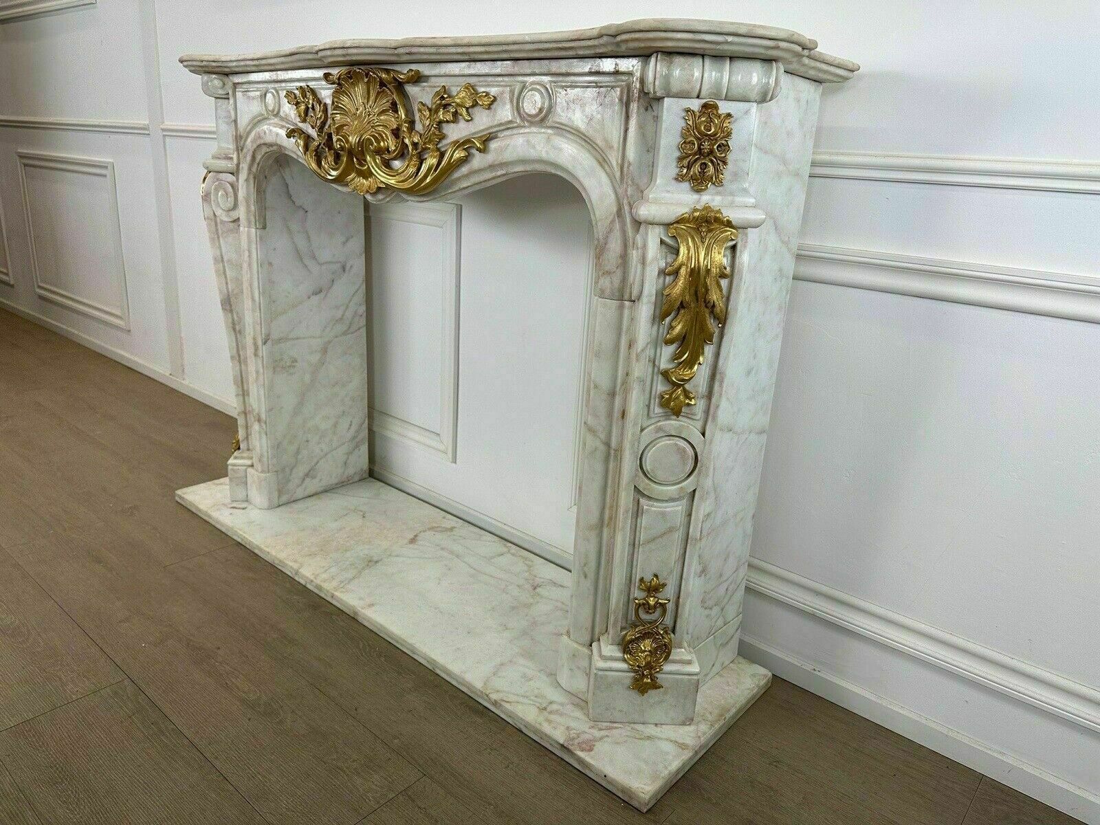 Rococo, Antique French Marble Fireplace photo 3650.0