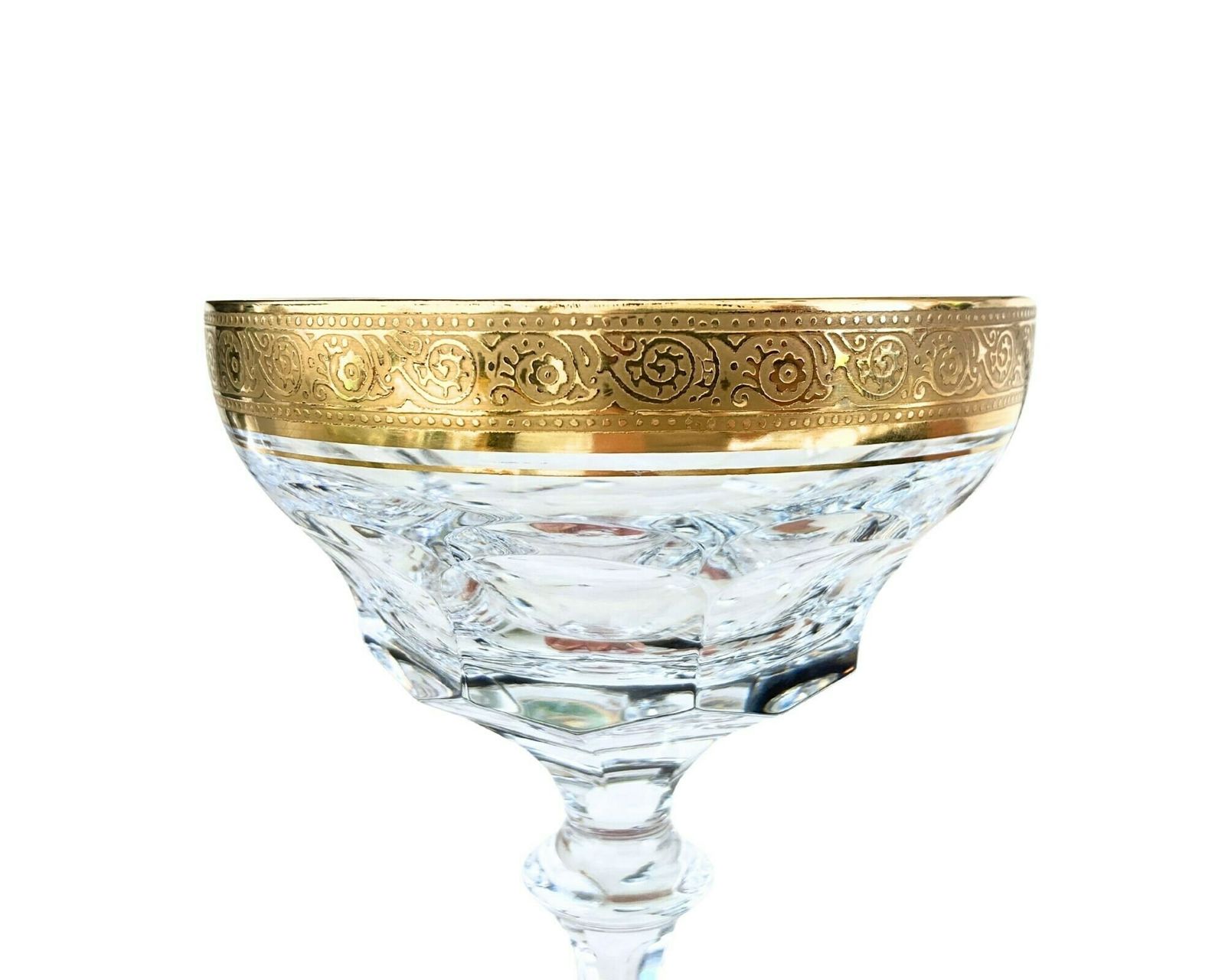 Kristallen Champagneglazen | 2 Stuks Grote Coupes | Theresienthal Bernadotte | Gesigneerd photo furniture