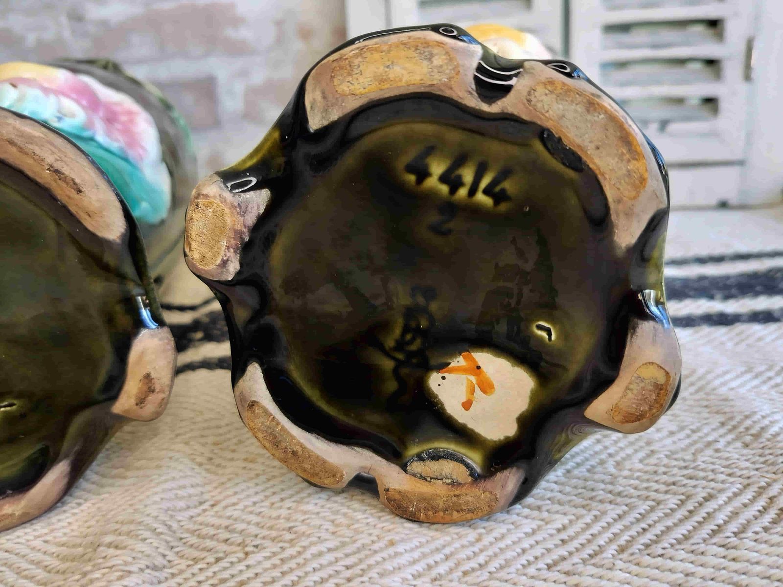 photo for sale Two Gustav De Bruyn French Art Nouveau Vases