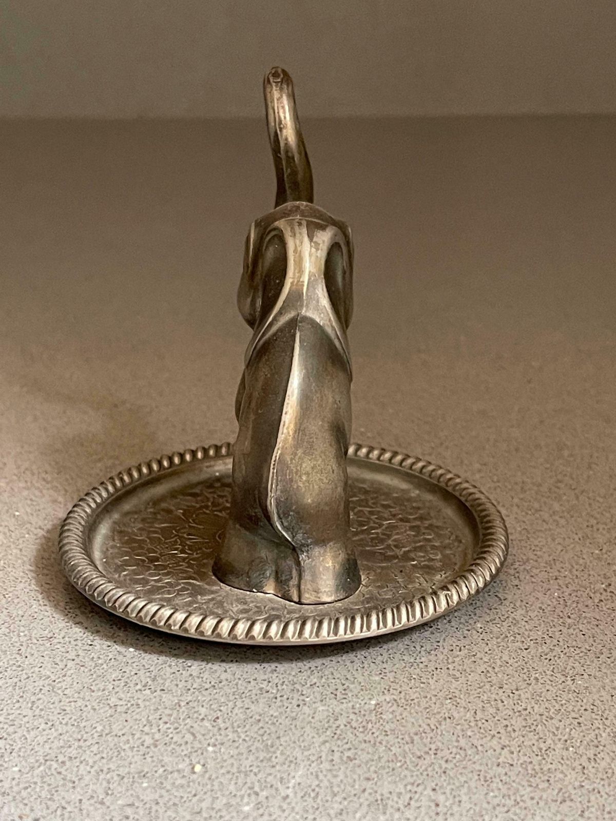 Antique Sliver Ring Holder Elephant Decorative Jewellery Organiser Home Décor photo Art