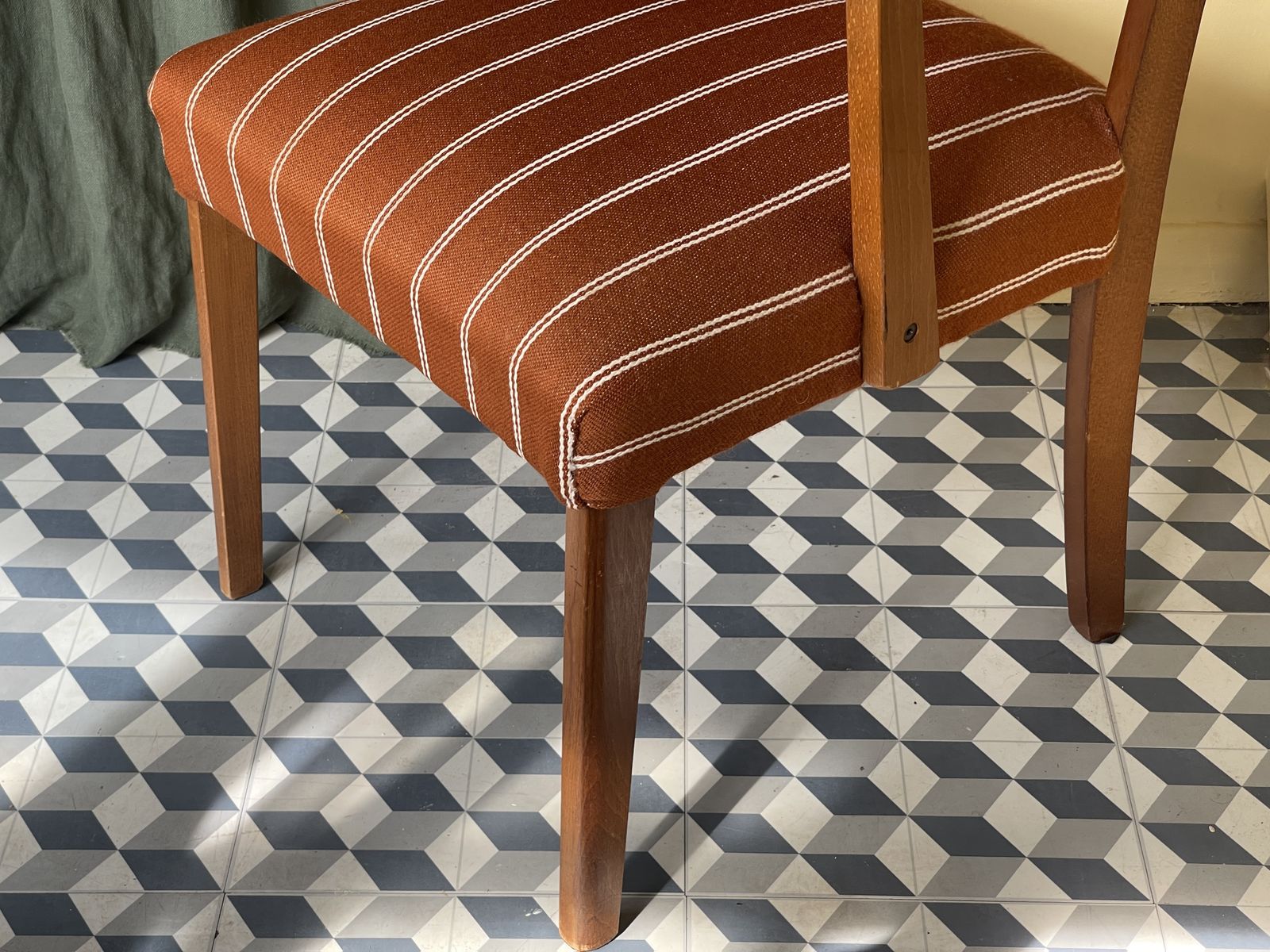 Danish Striped Occasional Chair photo Furniture