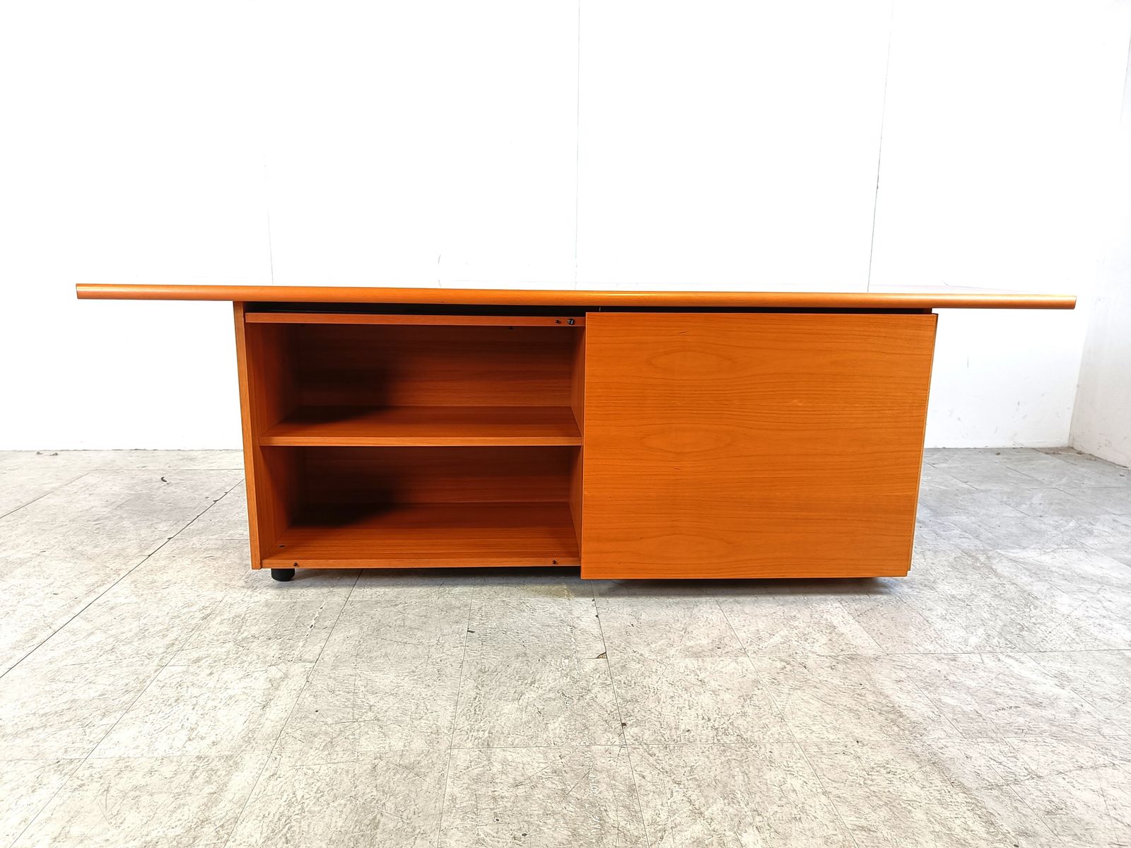 photo furniture Italian Wooden Sideboard With Sliding Doors, 1990s