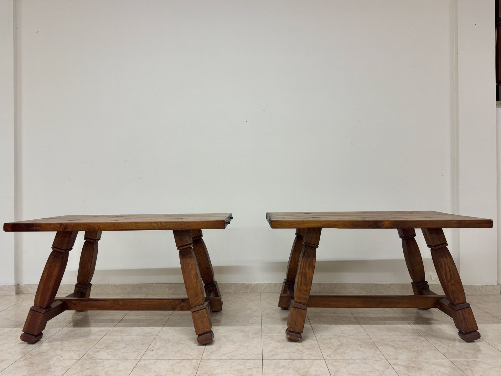 Pair Of Italian Brutalist Hall Side Tables photo furniture