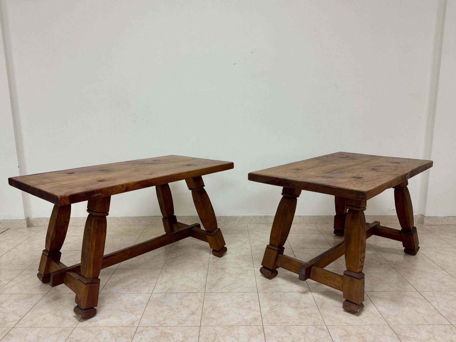 photo furniture Pair Of Italian Brutalist Hall Side Tables