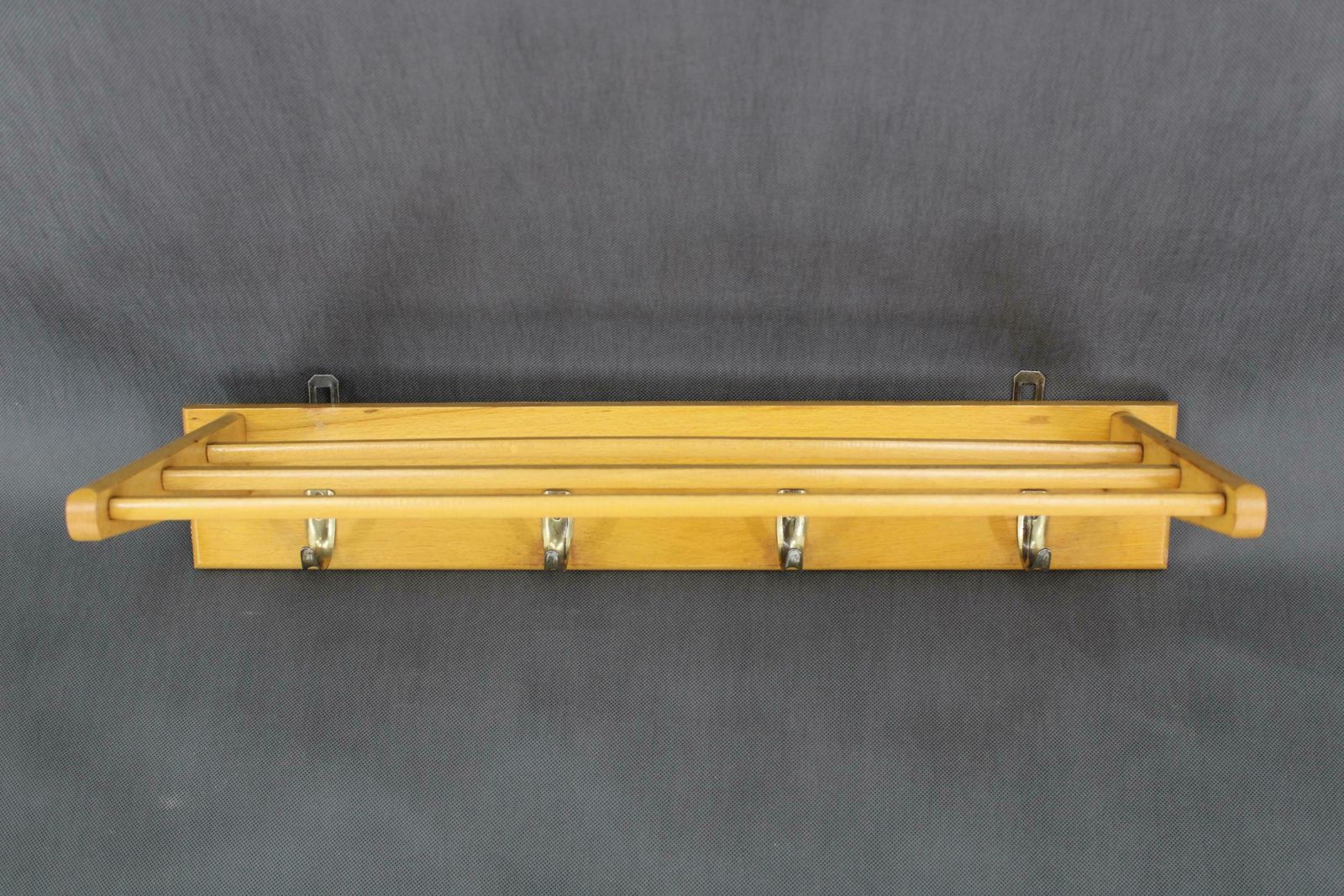 1960s Pair Of Mid Century Wooden Wall Hangers, Czechoslovakia photo Furniture