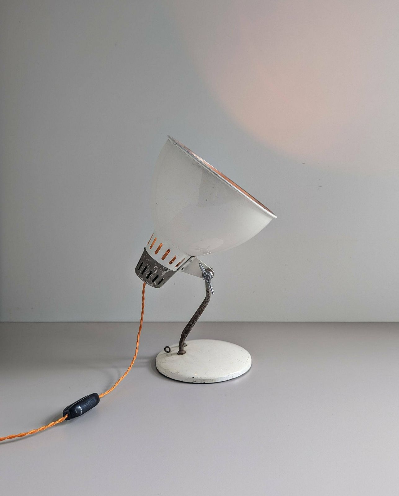 Vintage 1950s Pifco Infrapower Medical Heat Lamp Upcycled Into Table Spot Light, Made In England photo vinterior