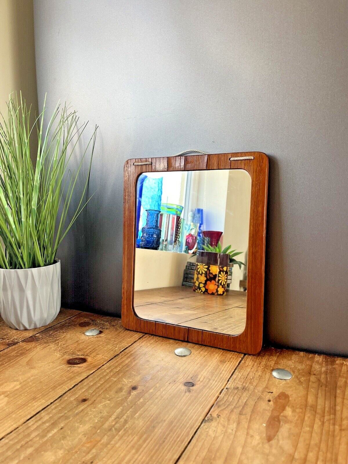Mid Century Modern Swedish Sowe Konst Sovestad Teak 60's Wall Mirror Scandi Mcm photo furniture