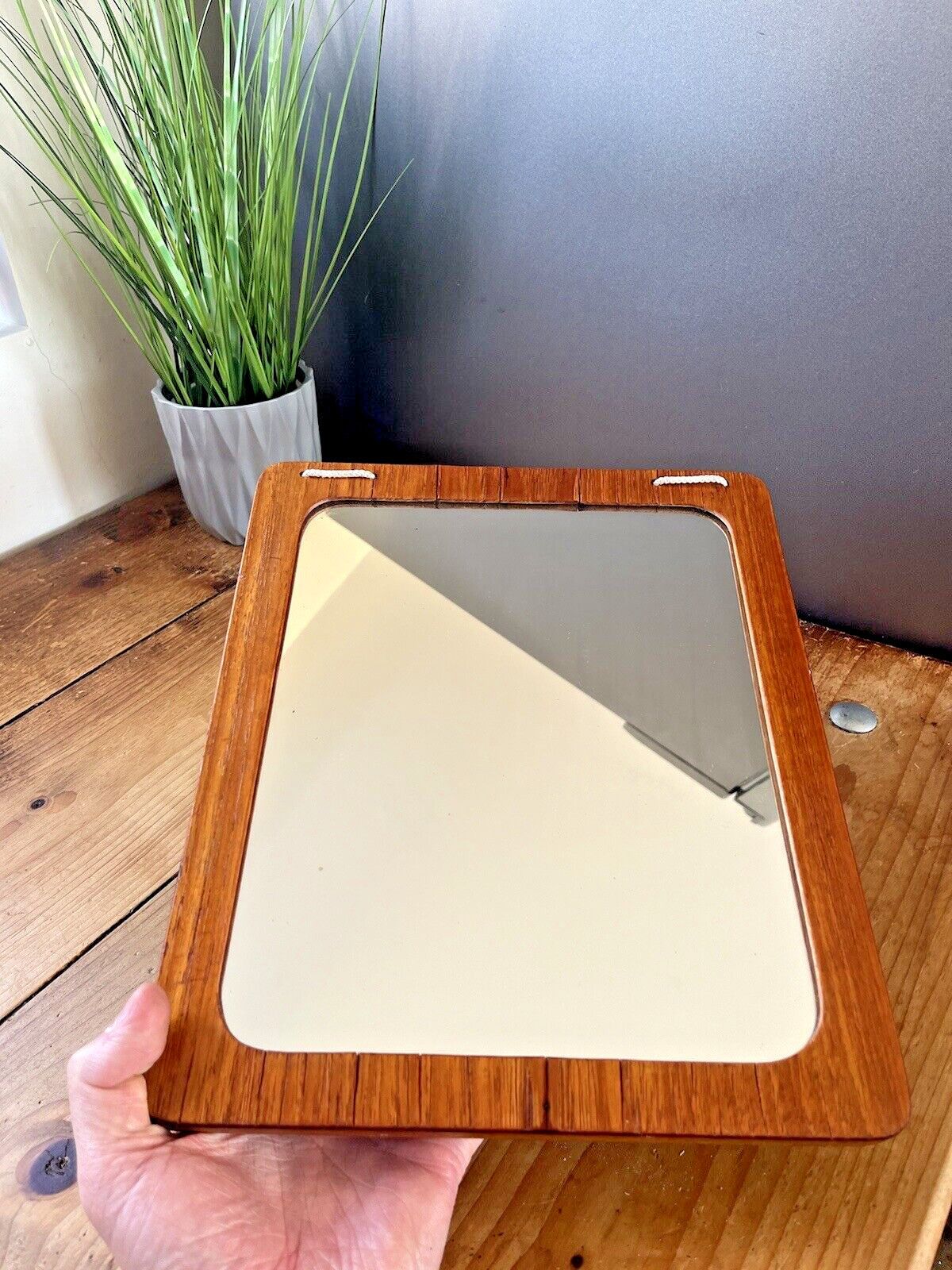 Mid Century Modern Swedish Sowe Konst Sovestad Teak 60's Wall Mirror Scandi Mcm photo Home Decor