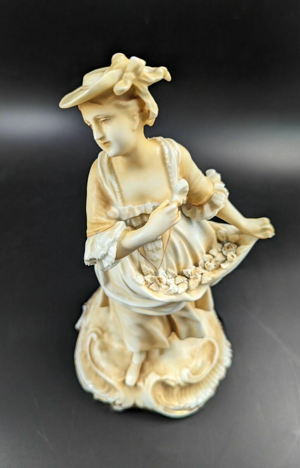 Home Decor Parian (Biscuit Porcelain) Woman Figurine By Sitzendorf, C.1887 1900. photo