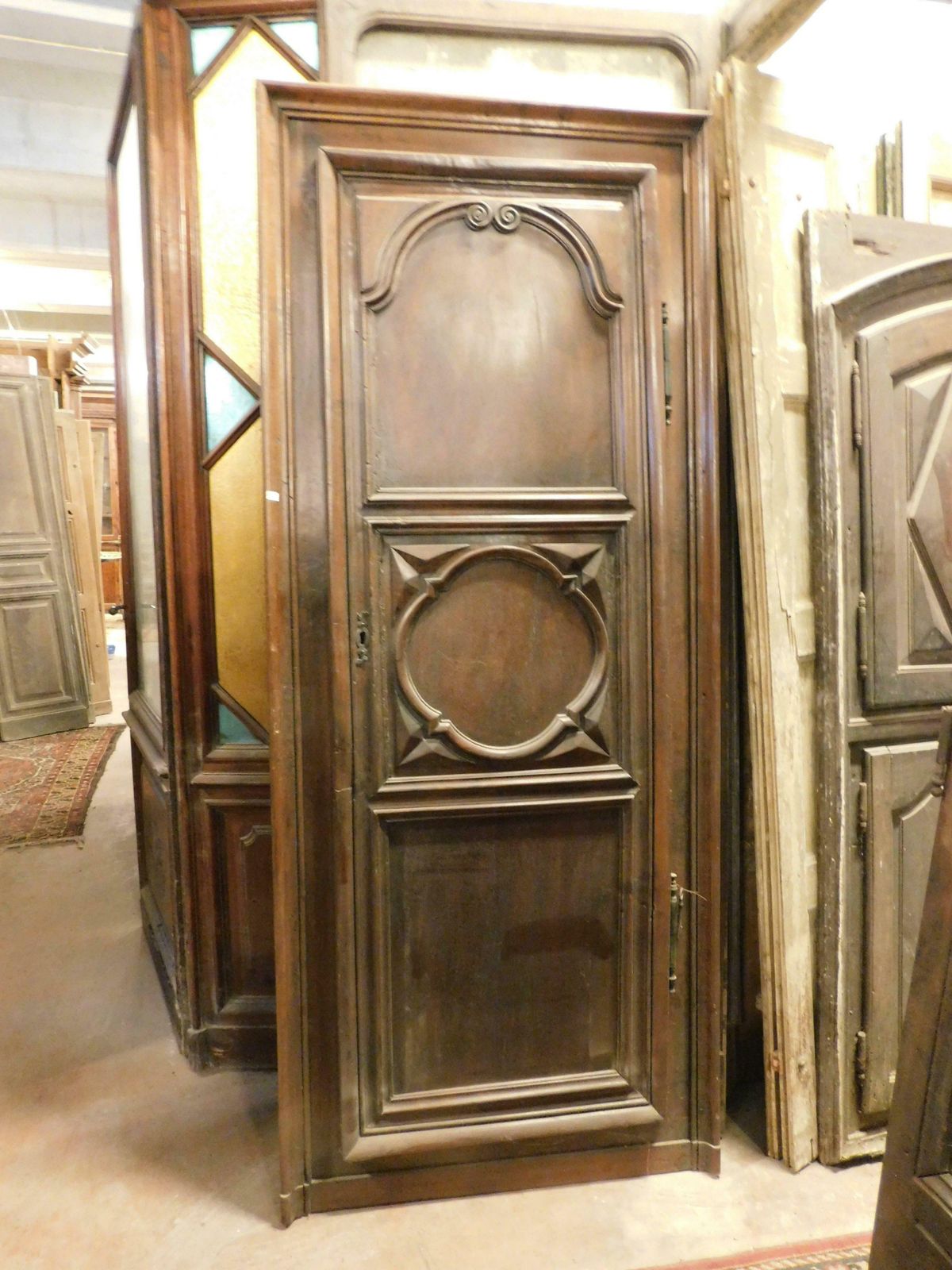 Carved Wall Cabinet, Placard, Carved Walnut Wall Wardrobe, Italy photo Furniture