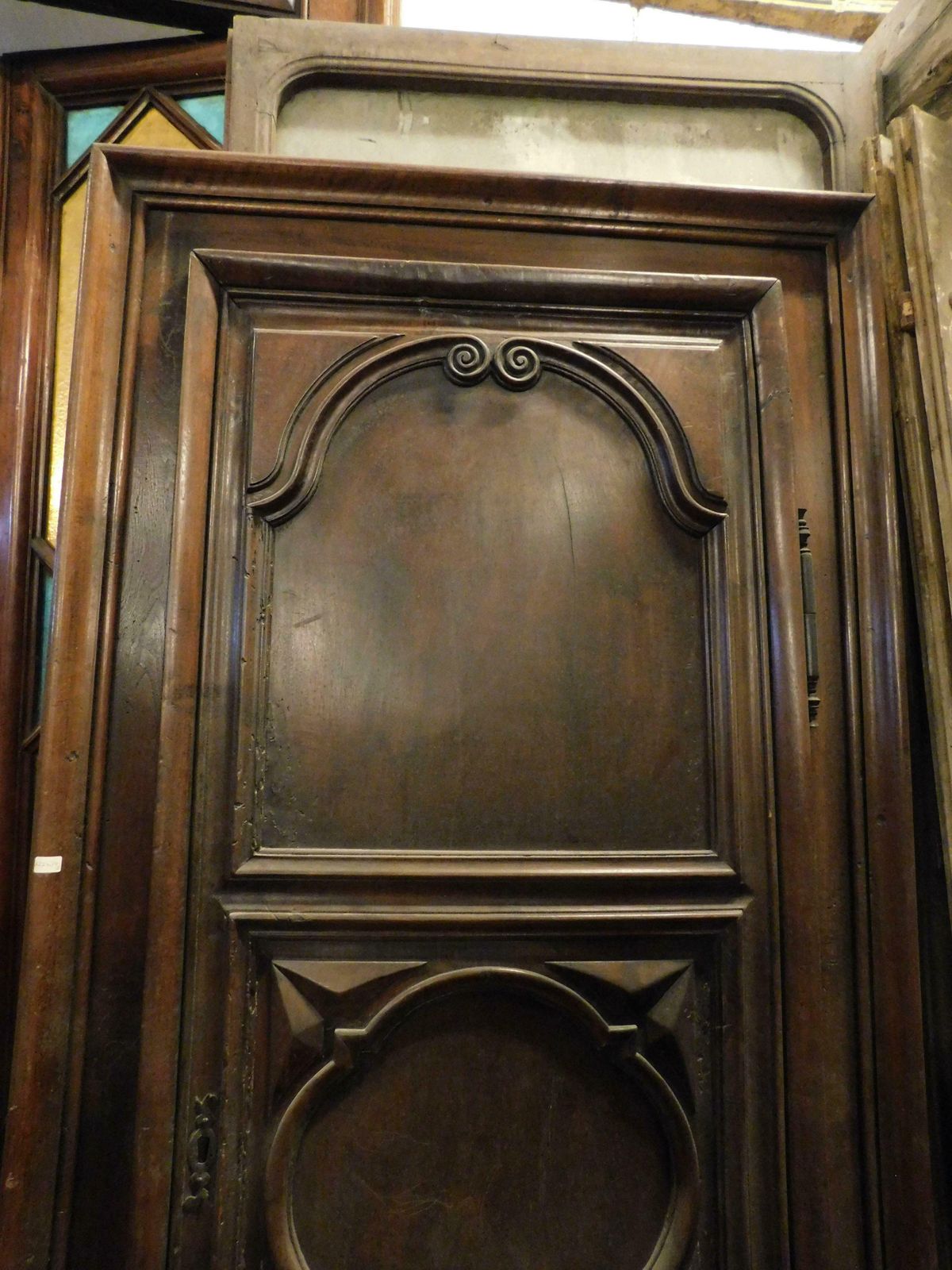 Carved Wall Cabinet, Placard, Carved Walnut Wall Wardrobe, Italy photo vinterior