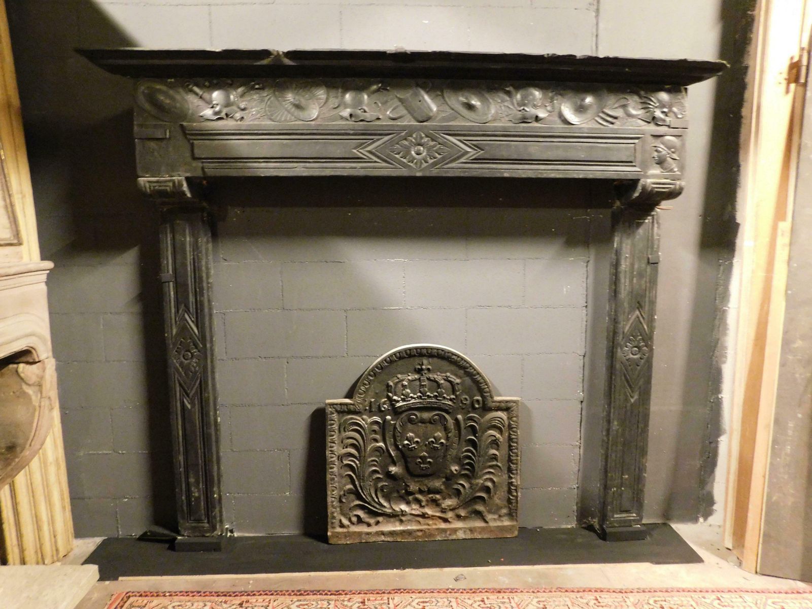 Fireplace Mantle Carved In Slate Stone, From Genoa (Italy) photo Home Fixtures