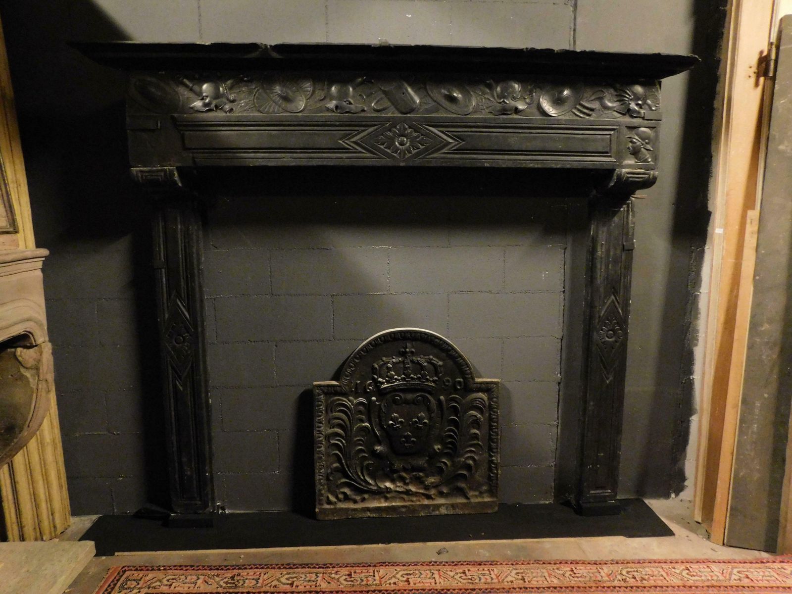 Fireplace Mantle Carved In Slate Stone, From Genoa (Italy) photo 17223.0