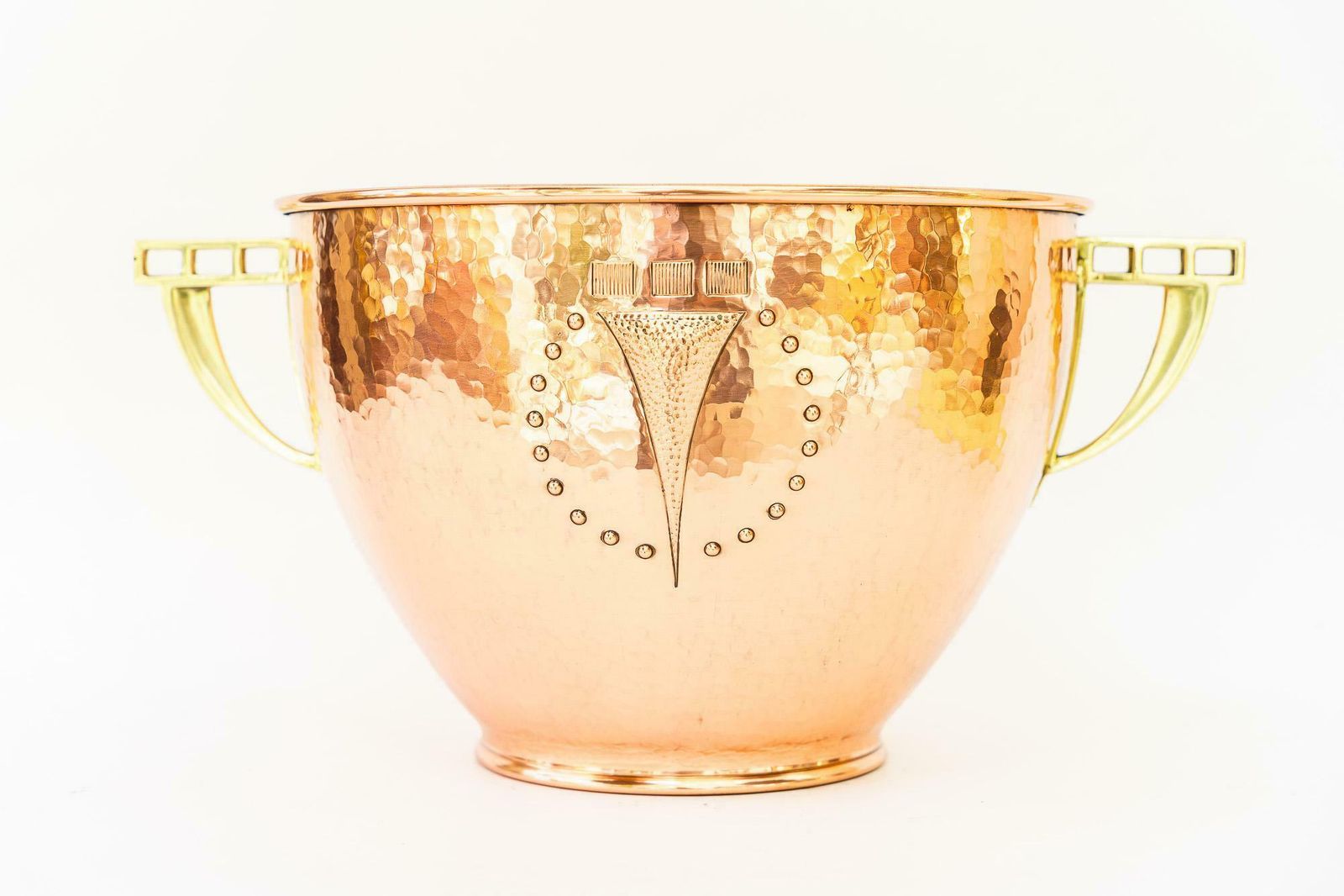 Art Deco Copper And Brass Palm Pott Vienna Around 1920s photo furniture