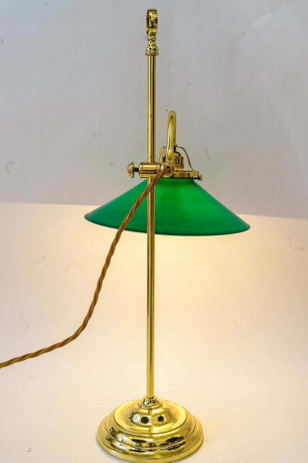 photo vintage Art Deco Condor Lamp With Original Antique Glass Shade Vienna Around 1920s
