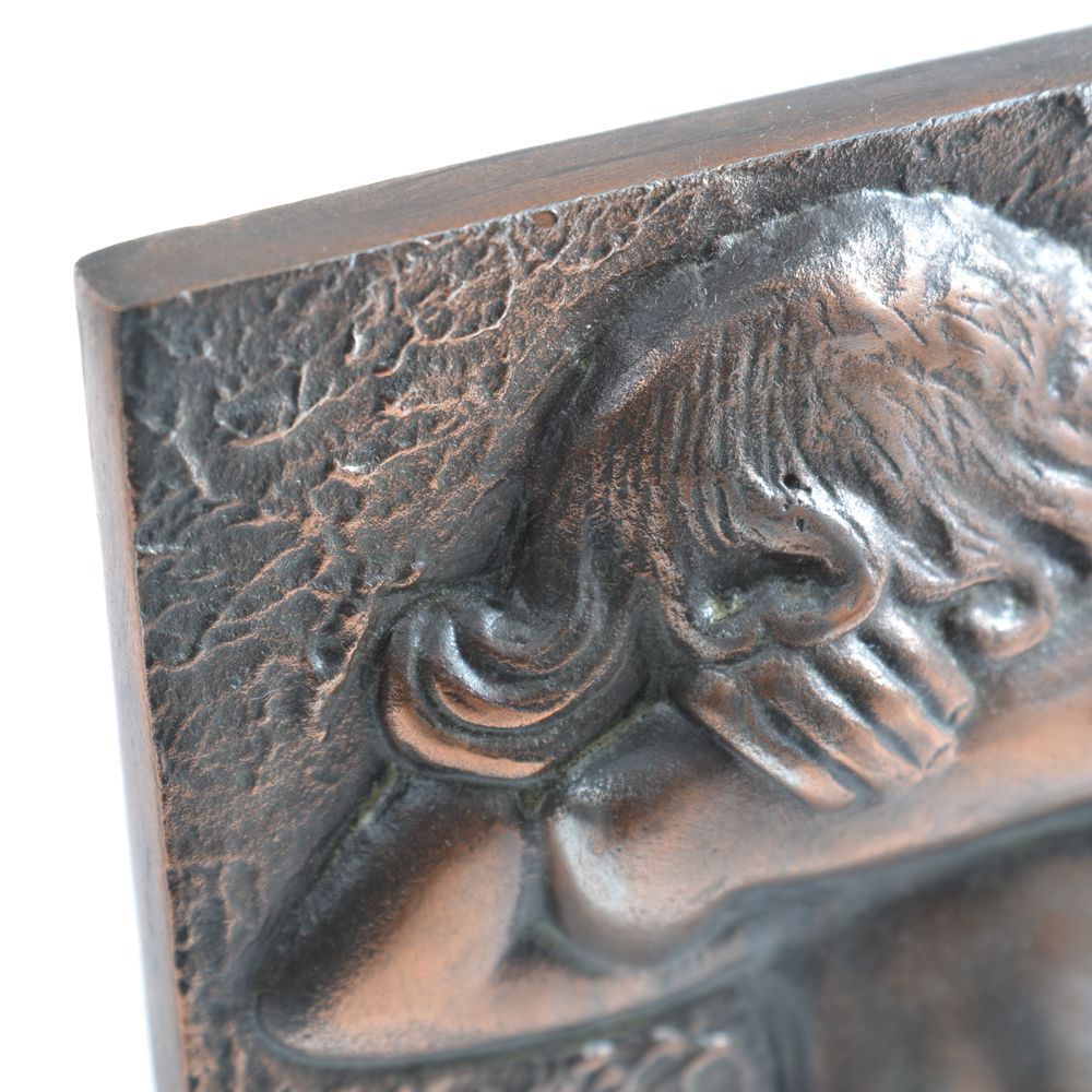 Vintage Brass Wall Sculpture Of Naked Woman, Circa 1940 photo 180.0
