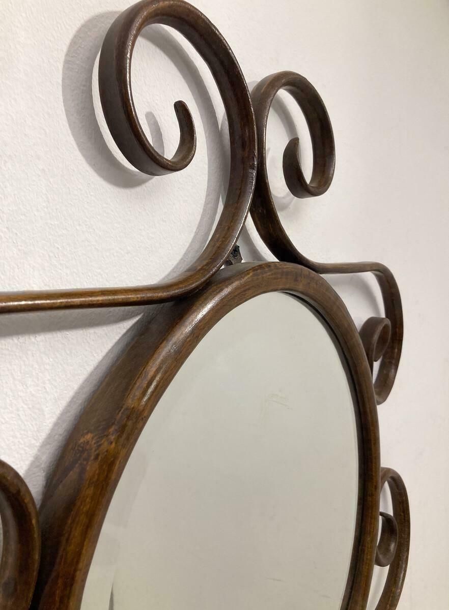 Bentwood Mirror By Thonet, 1900s photo for sale