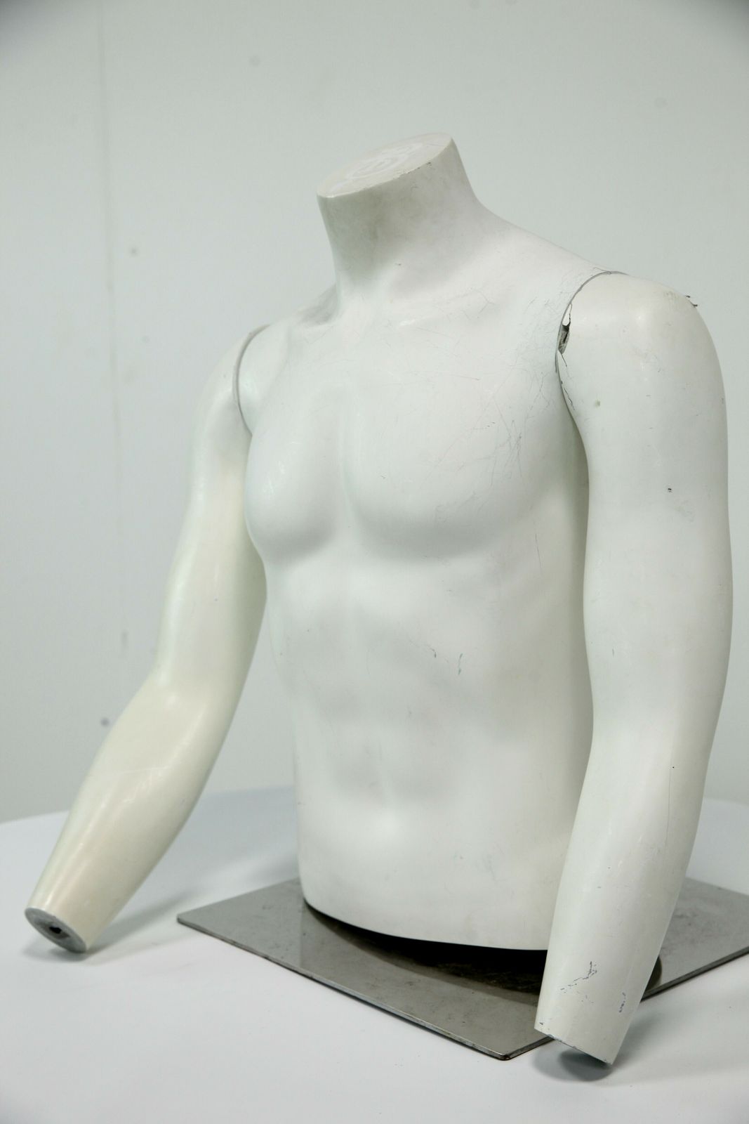 photo furniture Male Mannequin With Chrome Stand Removable Arms Free Uk Delivery