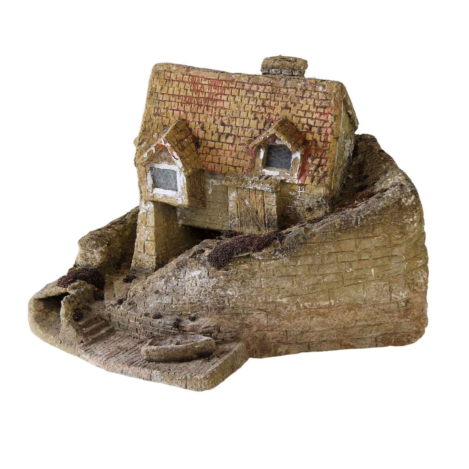 Mid Century Concrete Model Village Breton Fisherman’s Quay Cottage photo furniture