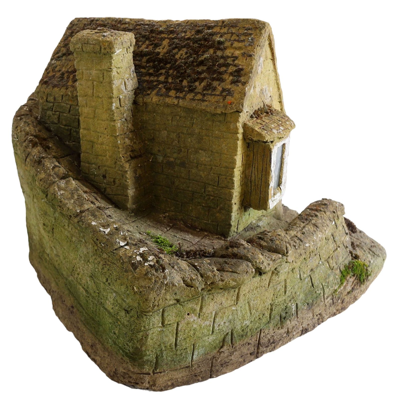 Mid Century Concrete Model Village Breton Fisherman’s Quay Cottage photo Art