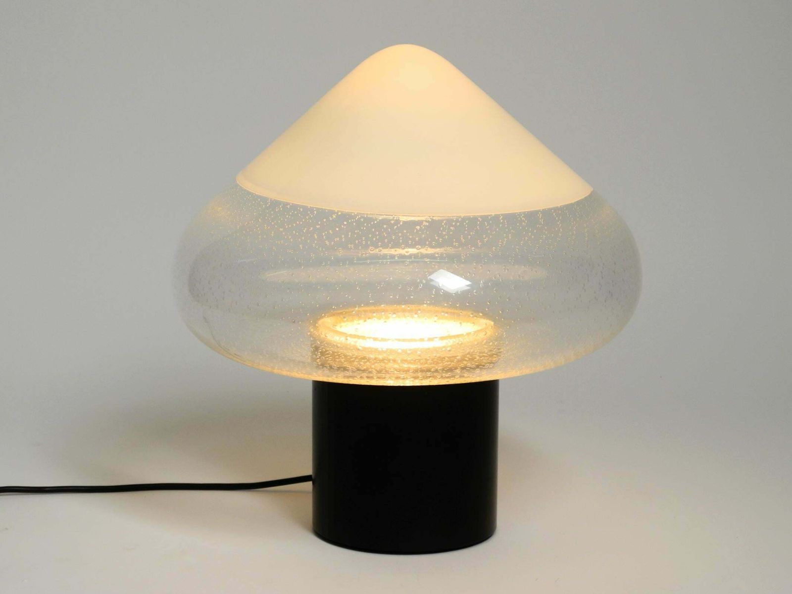 Large 60s Italian Two Piece Murano Glass Table Lamp By Roberto Pamio For Leucos photo furniture