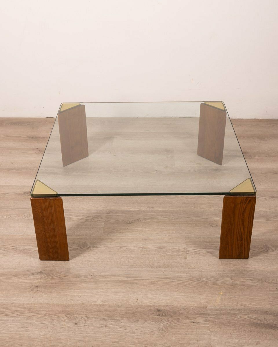 Vintage Italian Table In Wood And Glass, 1908s photo buy