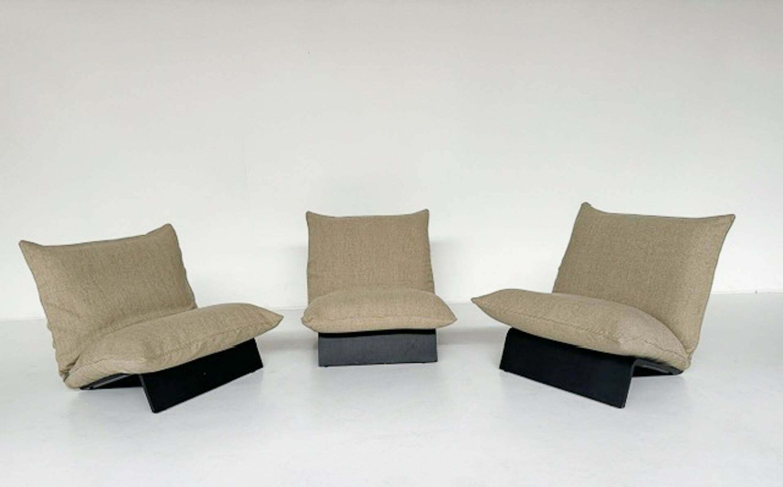 Mid Century Modern Armchair, Italy, Wood And Fabric   3 Available photo vinterior
