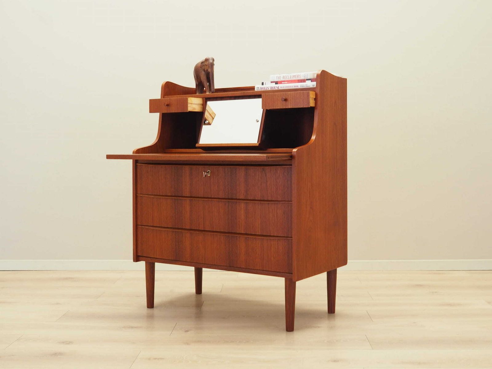 Teak Secretary, Danish Design, 1970s, Production: Denmark photo for sale