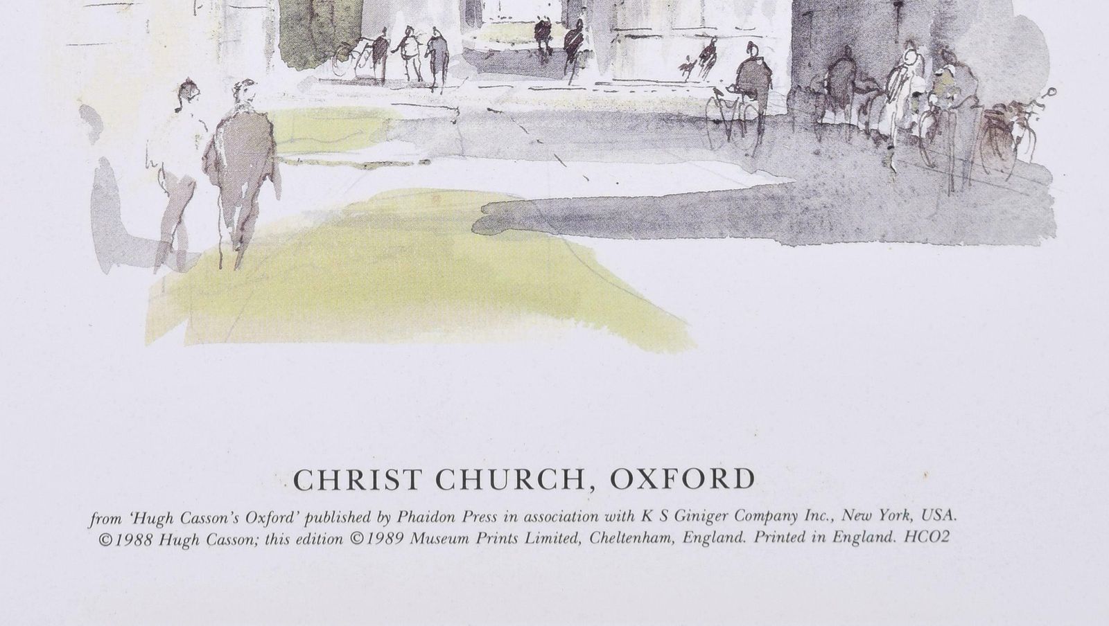 Christ Church, Oxford Lithograph By Hugh Casson 1989 photo 350.0