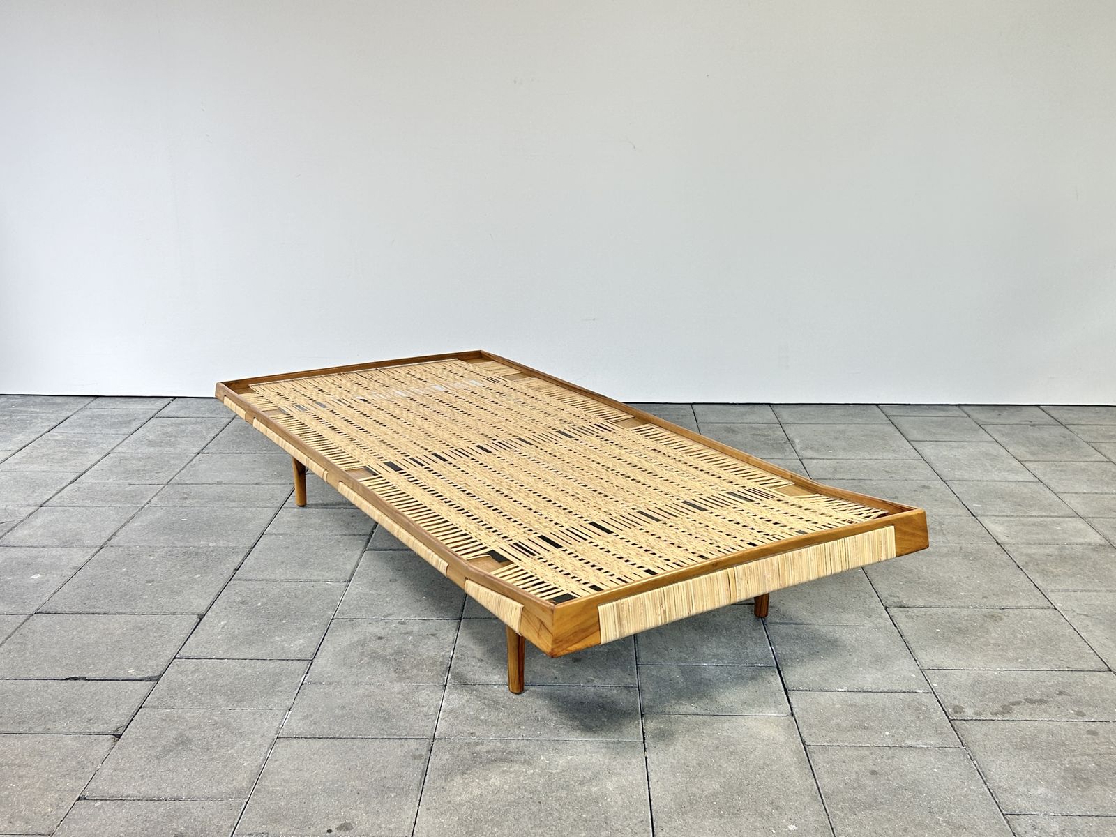 Walnut And Cane Daybed Attributed To Ib Kofod Lasen Denmark 1950ies photo buy