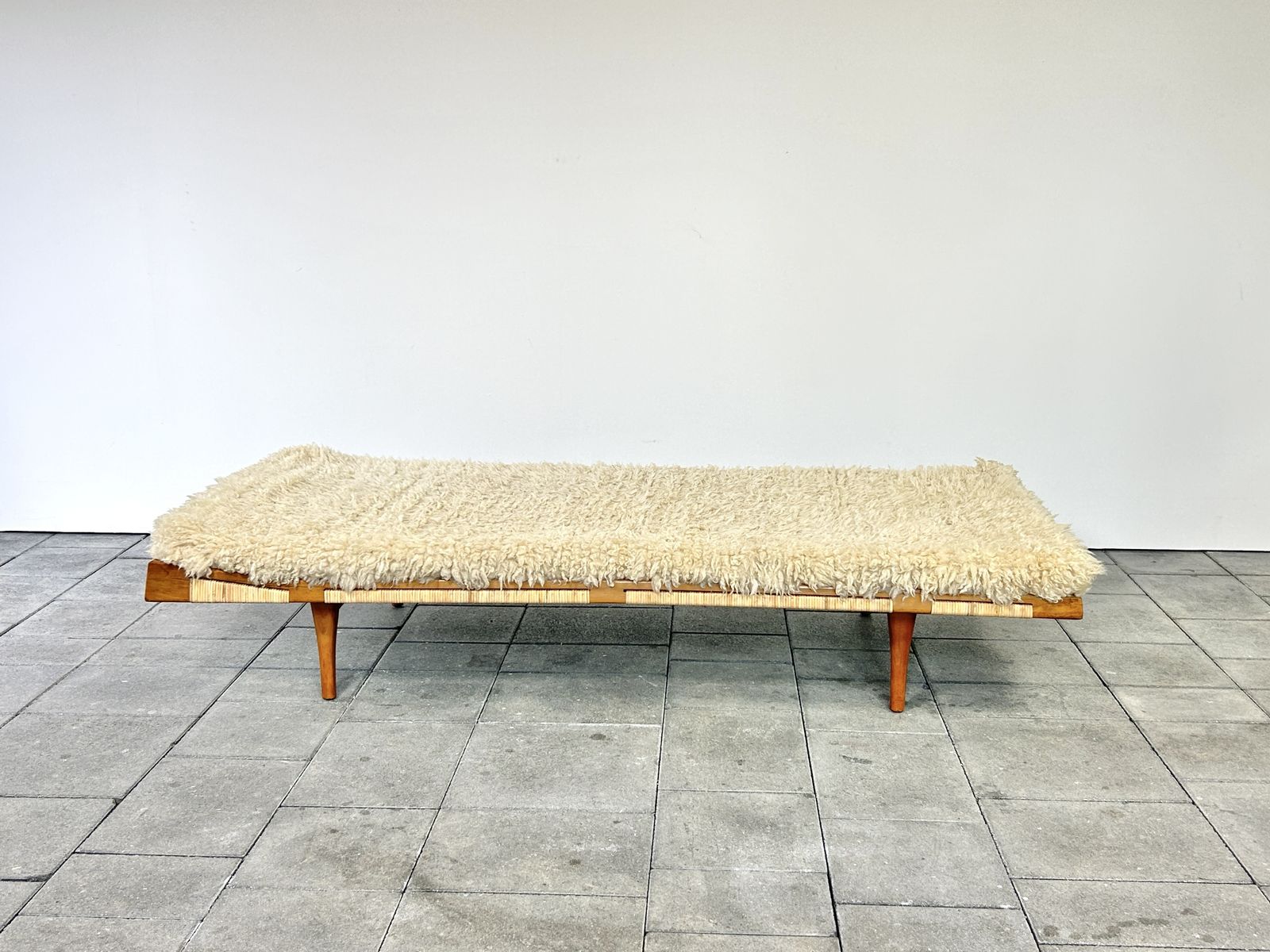 8000.0 Walnut And Cane Daybed Attributed To Ib Kofod Lasen Denmark 1950ies photo