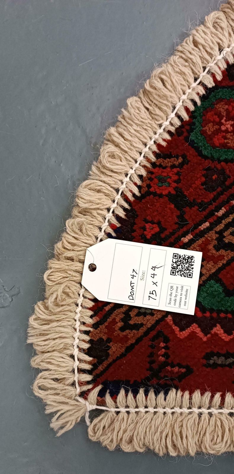 Handmade Rug Doormat Oriental Rug Semi Circular Interior Carpet Mat Entrance Way photo 380.0