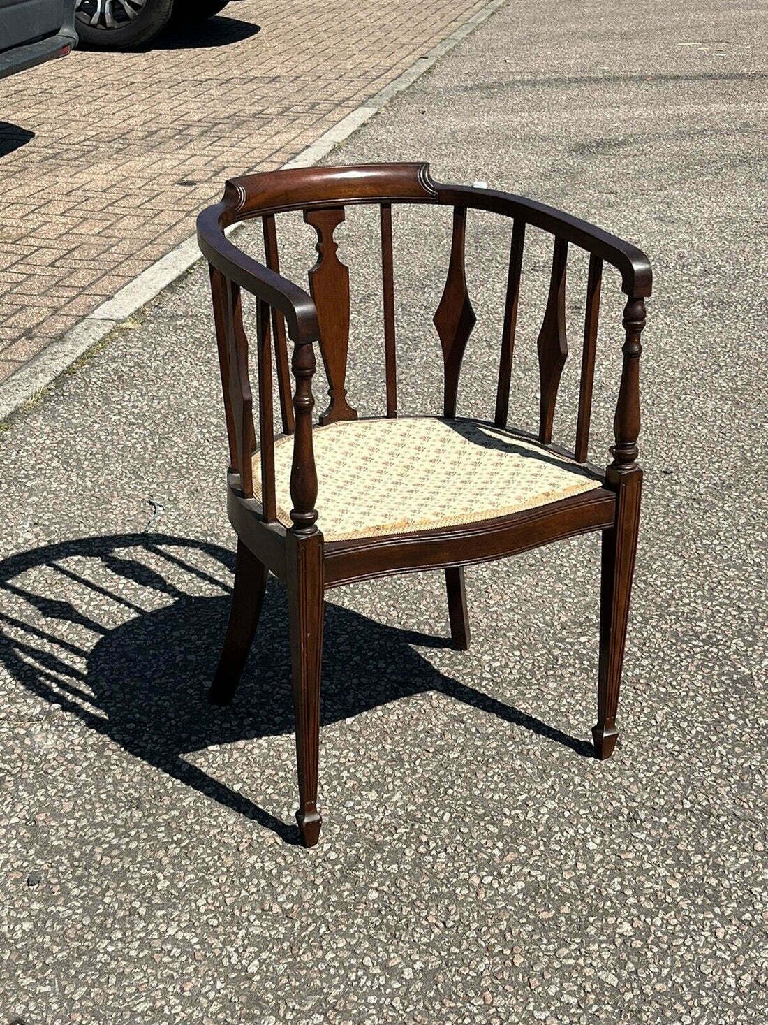 Antique Mahogany Armchair , Superb Quality. Barrel Back photo for sale