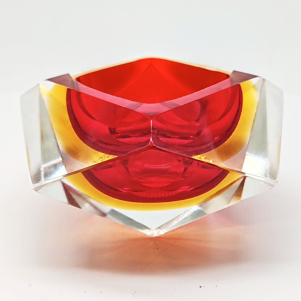 1960s Ashtray Or Catch All In Murano Glass By Flavio Poli For Seguso. Made In Italy. photo for sale