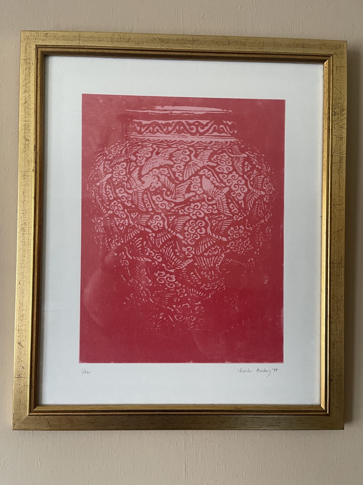 3 Silkscreens Of A Vase By Charles Awdry 1997 photo 550.0
