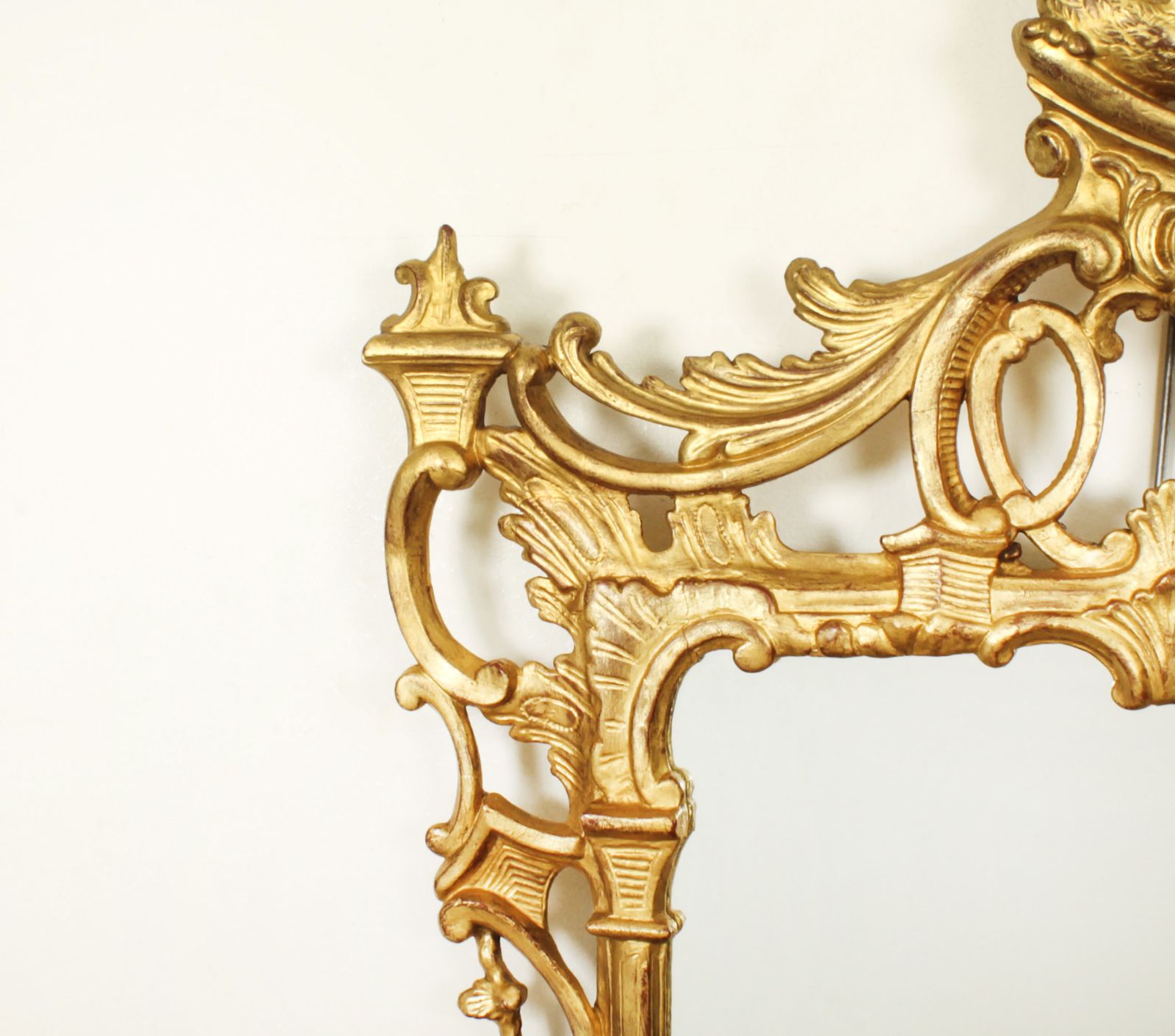 Antique French Decorative Giltwood Mirror 19th Century  127 X 77cm photo for sale